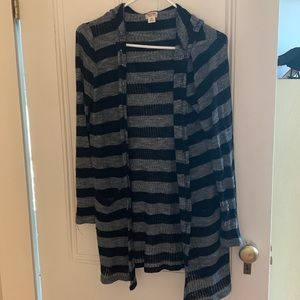 Hooded Open Cardigan Sweater